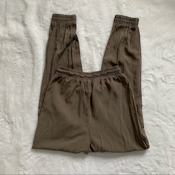 ZARA | Olive cuffed drawstring pants - Picture 4 of 6